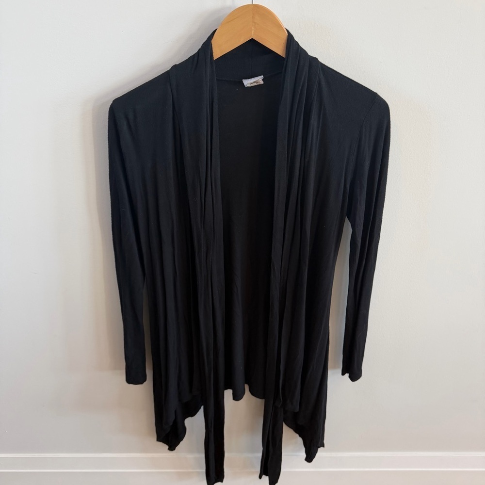 Suzy Shier Elegant Black Open Cardigan – Size XS